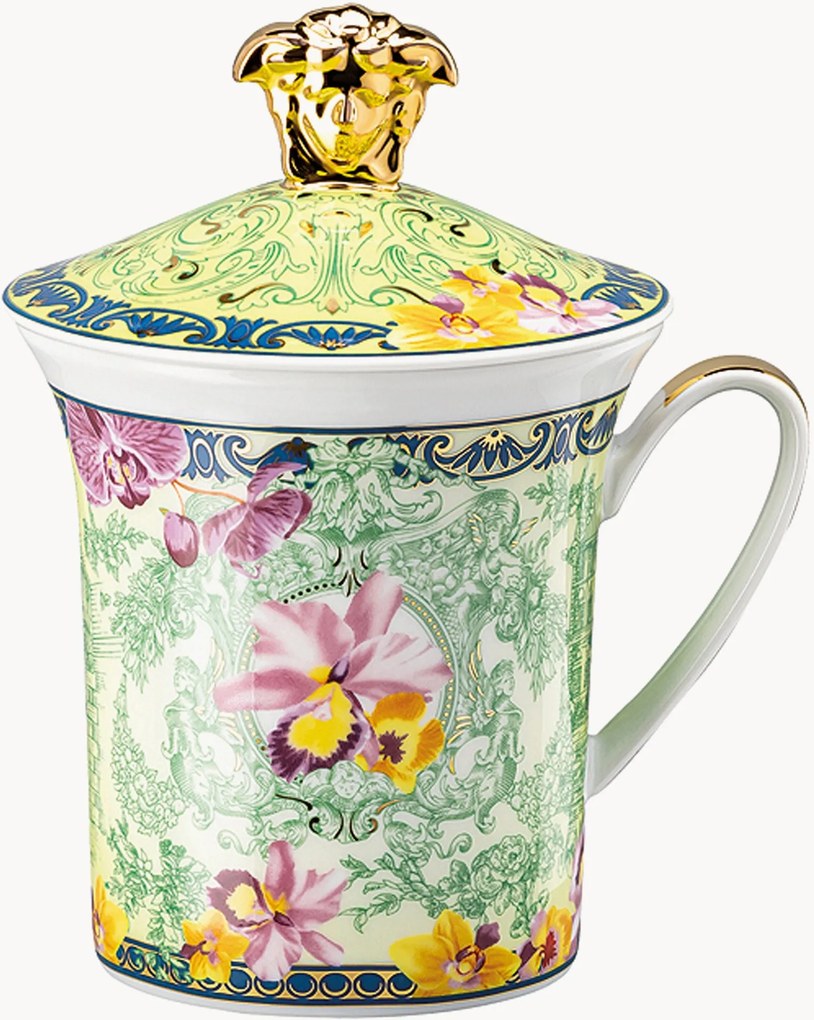 Tazza in porcellana con coperchio edizione limitata D. V. Floralia