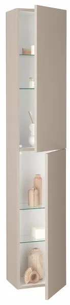 Colonna bagno sospesa 160 h cm reversibile GIGLIO finitura Tortora Opaco