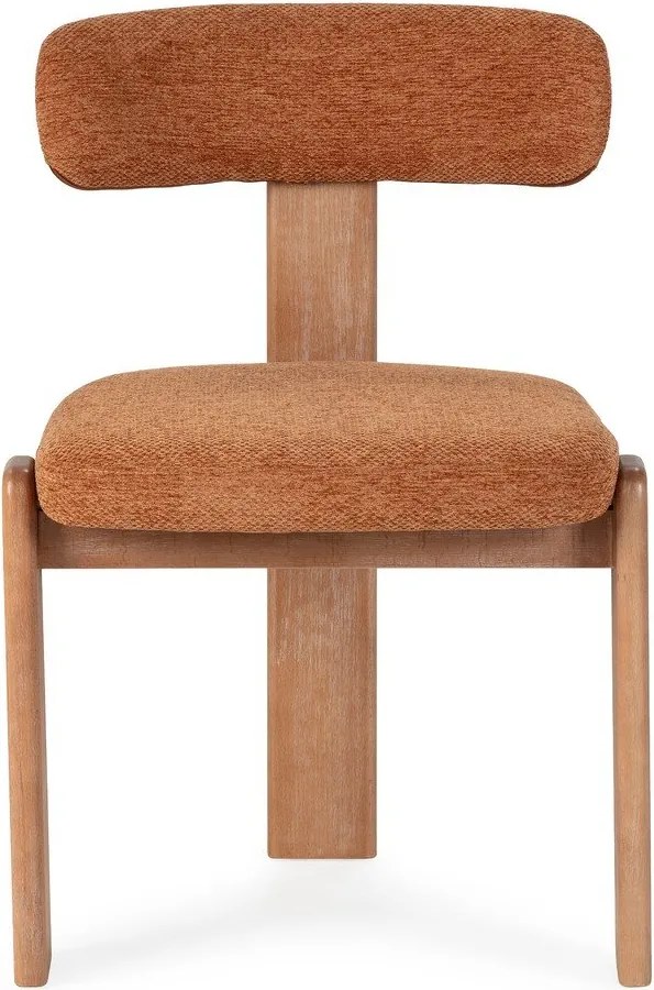 Sedie da pranzo in set color mattone in imbottito 2 pz Nadia – MOME