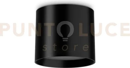 Spike tondo faretto led 3000k 10w 1100 lm ip20 nero