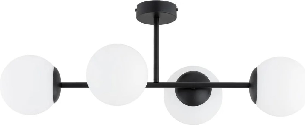 Lampadario a plafone GLORENA 4xE14/10W/230V nero