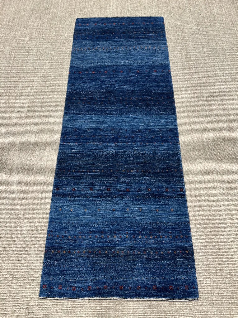 Loribaft Tappeto persiano 80x220 Blu (Iran) Annodato A Mano