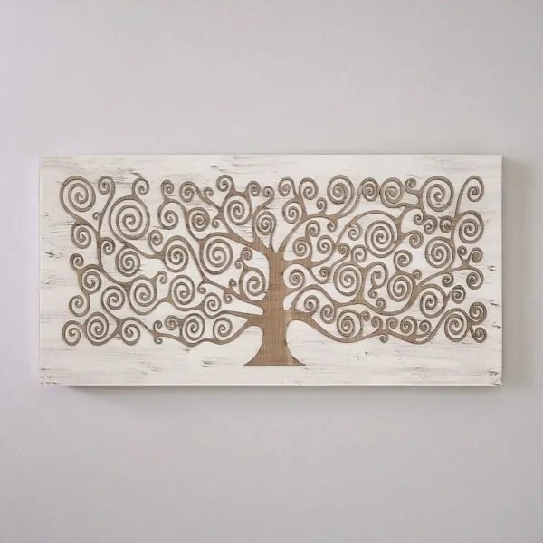 Quadro albero della vita Klimt 60x120 cm figura intagliata