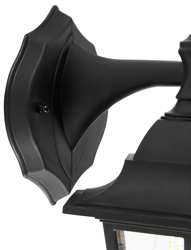 Lampada da parete smart per esterni nera IP44 con WiFi ST64 - New Haven