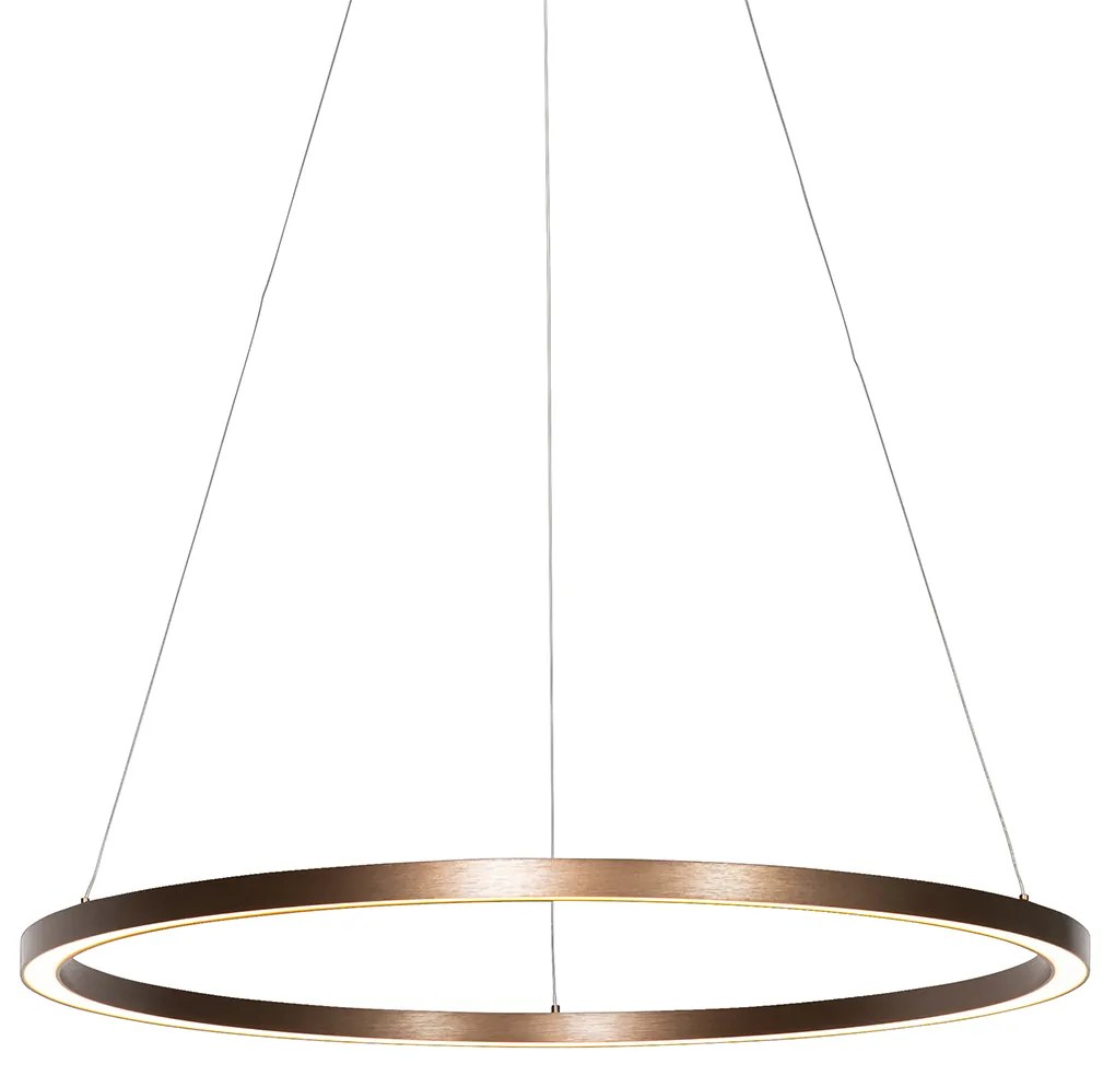 Lampada a sospensione in bronzo 80 cm con LED dimmerabile in 3 fasi - Girello