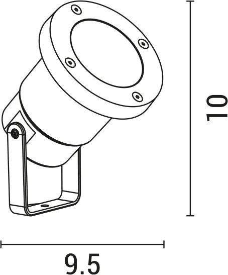 Lampada da esterno 1xGU10/5W/230V IP65 grigio
