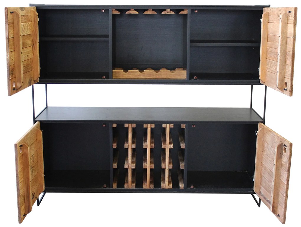 PINUS BLACK - credenza in legno massiccio