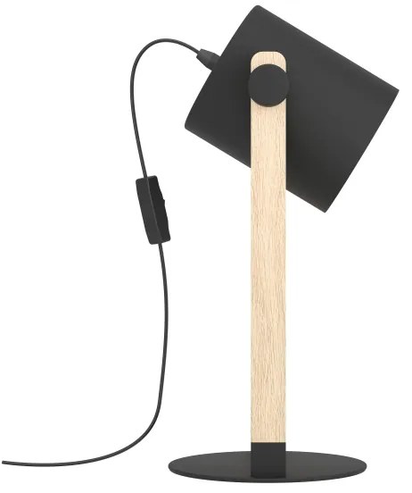 Eglo 43519 - Lampada da tavolo HORNWOOD 1xE27/28W/230V