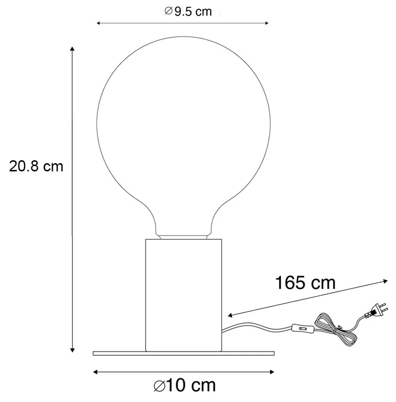 Lampada da tavolo natalizia oro con LED stella in vetro fumé - Facil