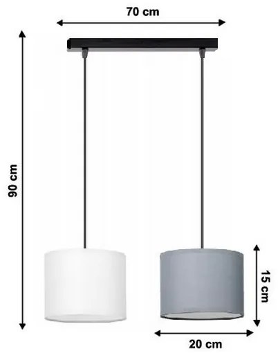 Lampadario a sospensione con filo TUZ 2xE27/60W/230V