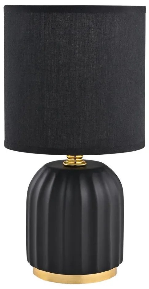 Zuma Line HS8723-BL - Lampada da tavolo 1xE14/40W/230V nero/oro