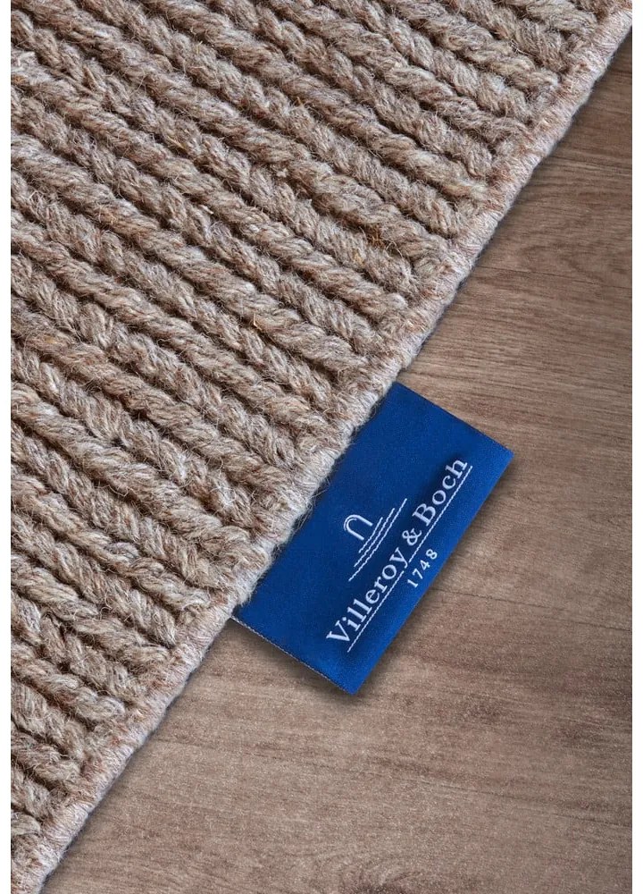 Tappeto marrone chiaro in lana intrecciata 60x90 cm Francois - Villeroy&amp;Boch