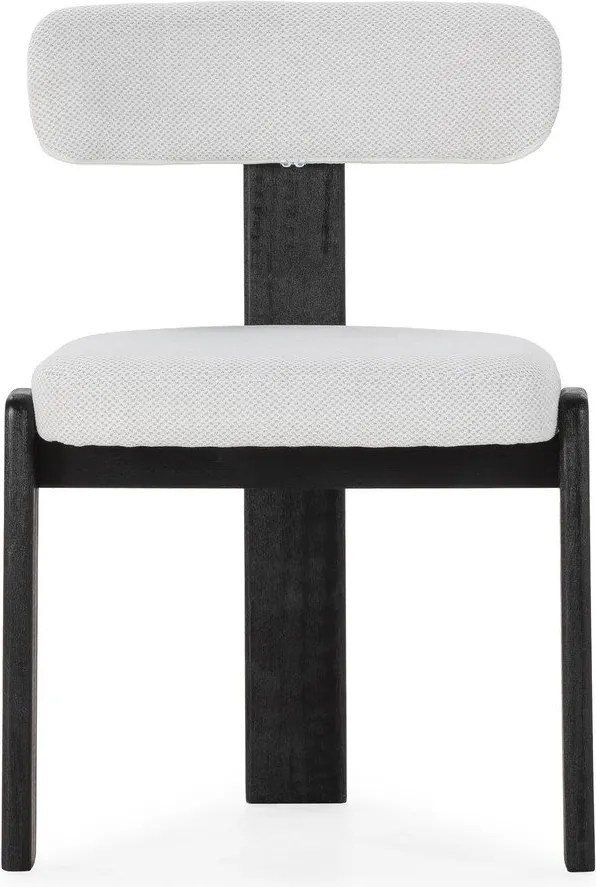 Sedie da pranzo in set nere/grigio chiaro in imbottito 2 pz Nadia – MOME