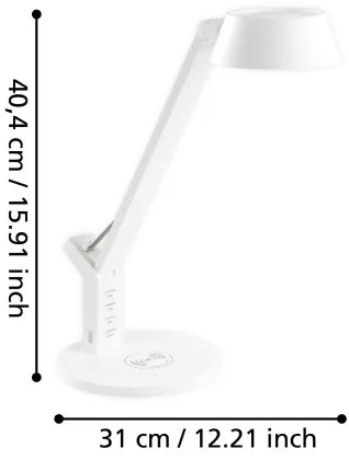 Eglo 99831 - Lampada da tavolo LED dimmerabile touch BANDERALO LED/4,8W/230V bianco