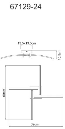 Globo 67129-24 - Plafoniera LED TANSY 4xLED/6W/230V