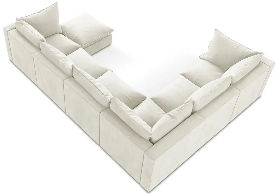 Divano angolare beige (con penisola a sinistra/a U) Manao – Makamii