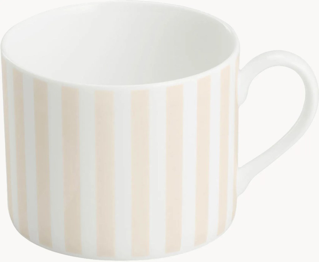 Set di 6 tazze in Fine Bone China Pastel Stripes