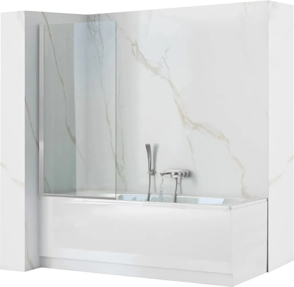 Schermo vasca mobile Rea Lagos 80 Chrome