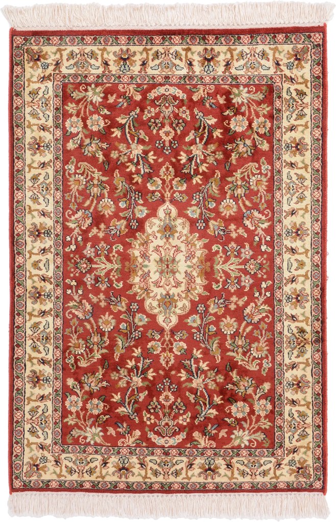 Cashmere Silk Tappeto orientale 90 x 60 (Indian) Annodato A Mano