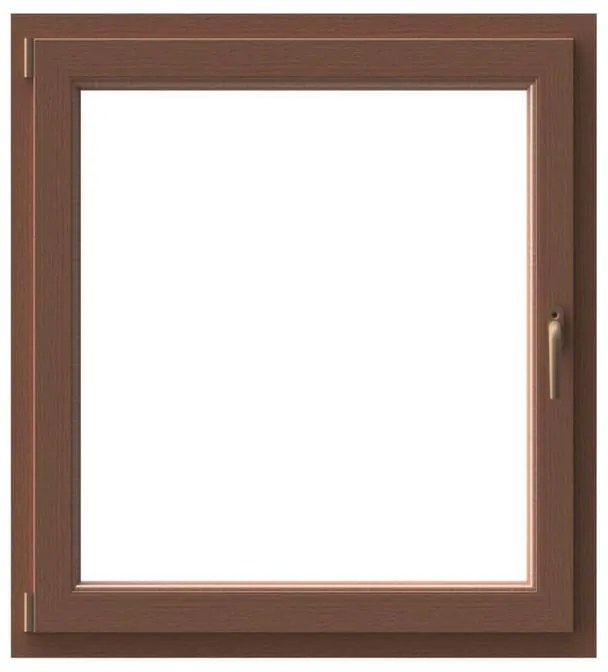 Finestra in PVC rovere dorato L 60 x H 100 cm, 1 anta apertura a sinistra