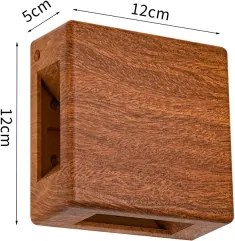 Brilagi - Applique da esterno a LED QUADRAY, 6W/230V, finitura effetto legno, IP54