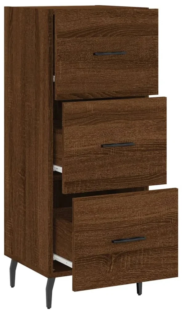 Credenza rovere marrone 34,5x34x90 cm in legno multistrato