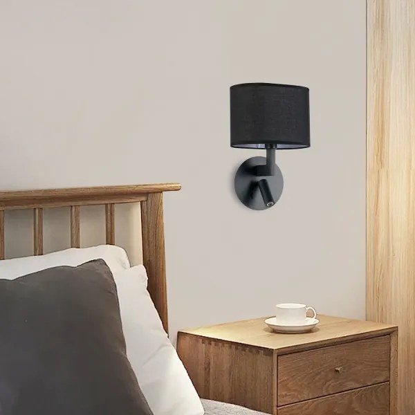 Brilagi - Lampada da parete LED DAYA 1xE14/40W/230V + LED/3W nera