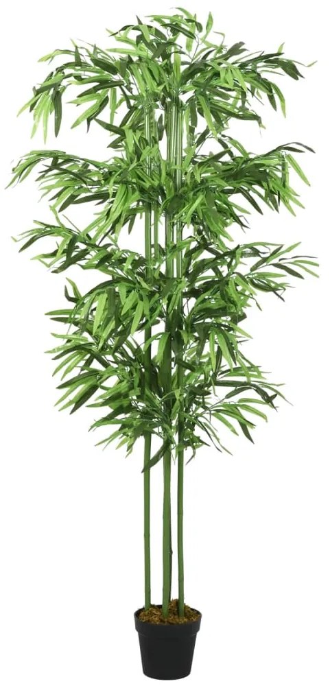 Albero Bambù Artificiale 864 Foglie 180 cm Verde