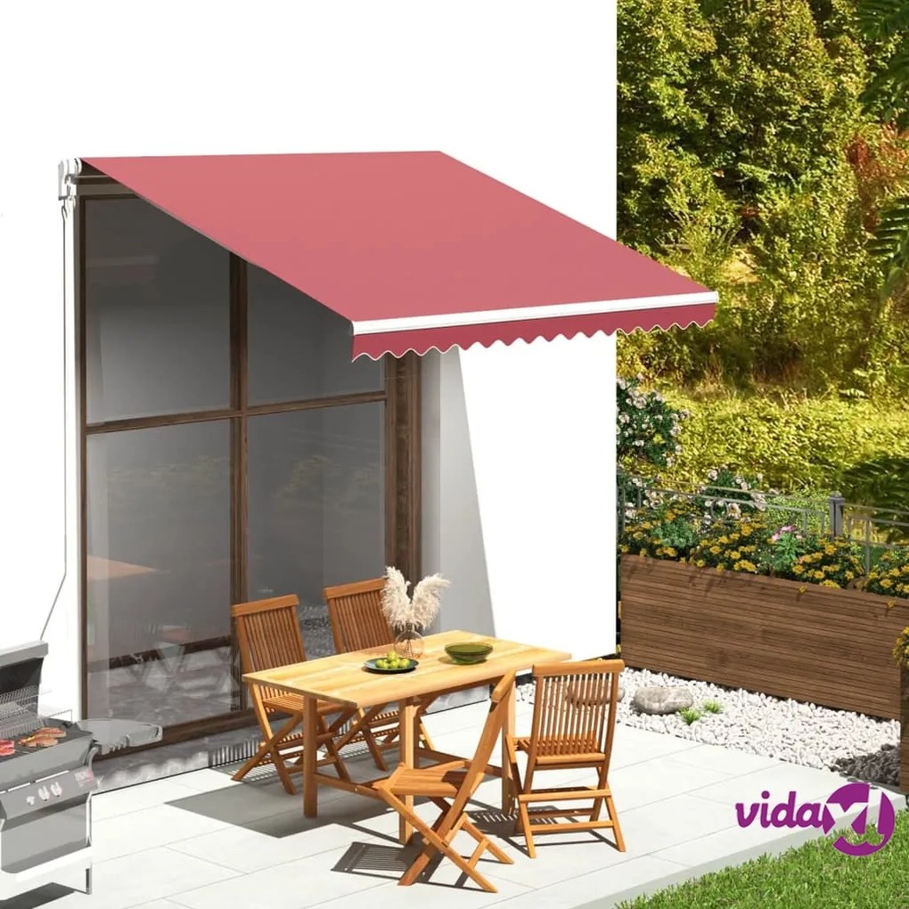 vidaXL Tessuto di Ricambio per Tenda da Sole Rosso Borgogna 3x2,5 m