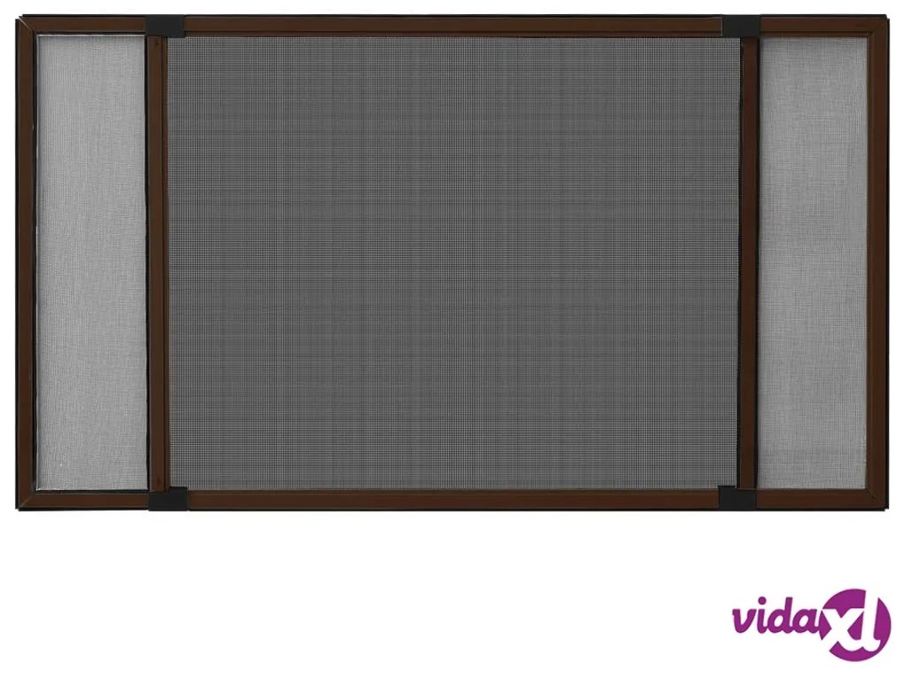 vidaXL Zanzariera Allungabile per Finestre Marrone (100-193)x75 cm