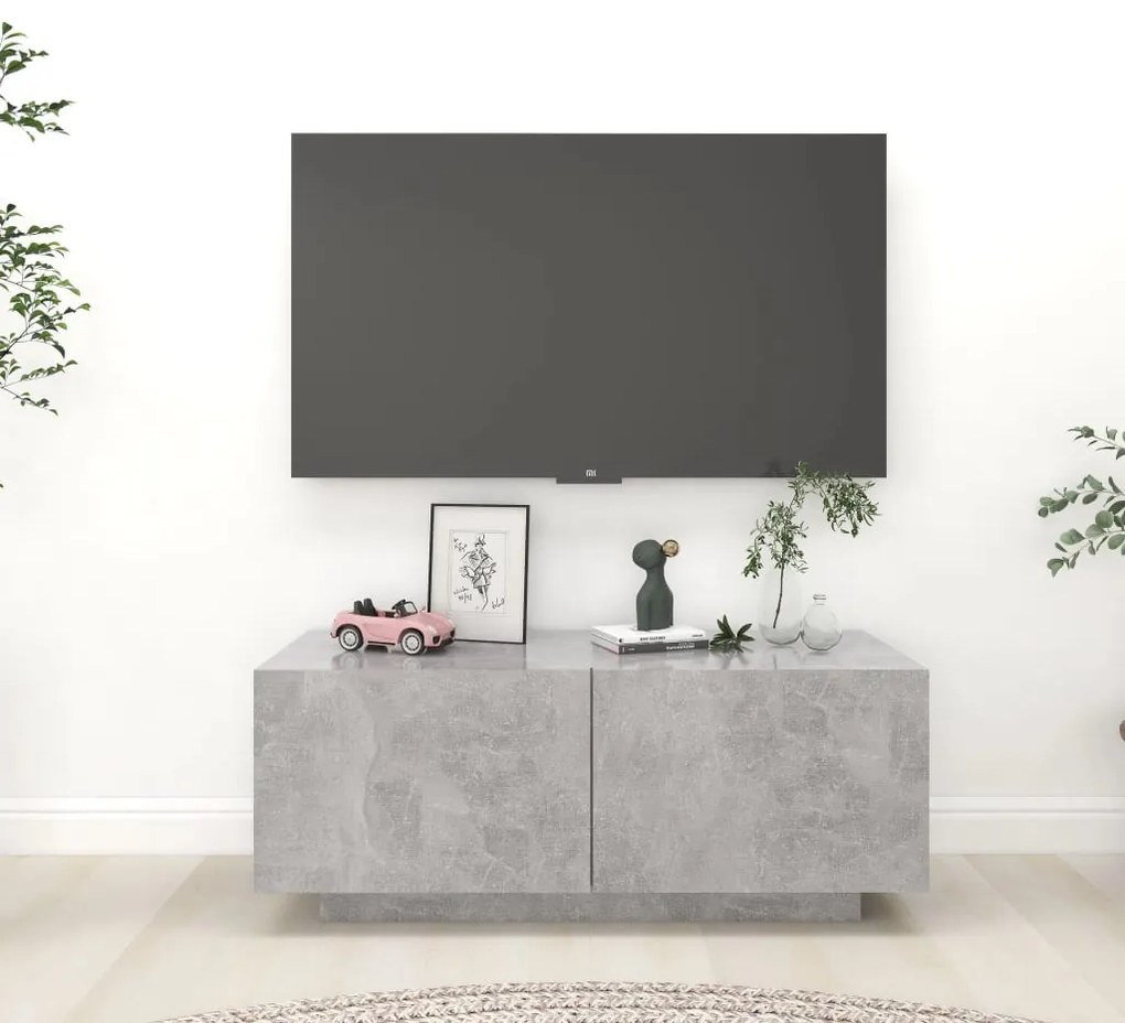 Mobile Per Tv Grigio Cemento 100x35x40 Cm Legno Multistrato /