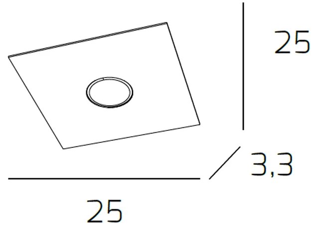 Plafoniera Moderna Area Metallo Sabbia Metallo 1 Luce Gx53 25Cm