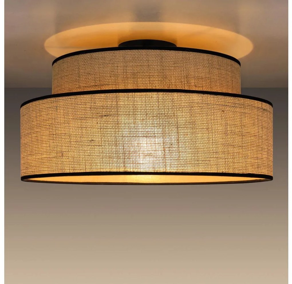 Plafoniera BOHO 1xE27/60W/230V diametro 40 cm beige