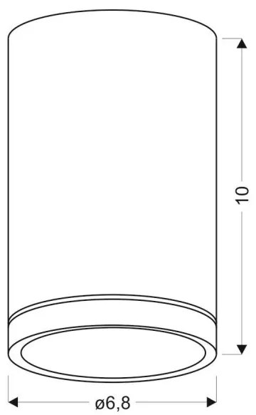 Plafoniera TUBA GU10/15W/230V