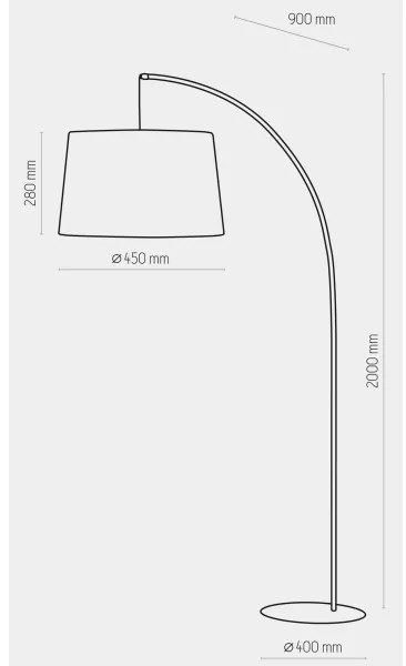 Lampada da terra HANG 1xE27/25W/230V nero