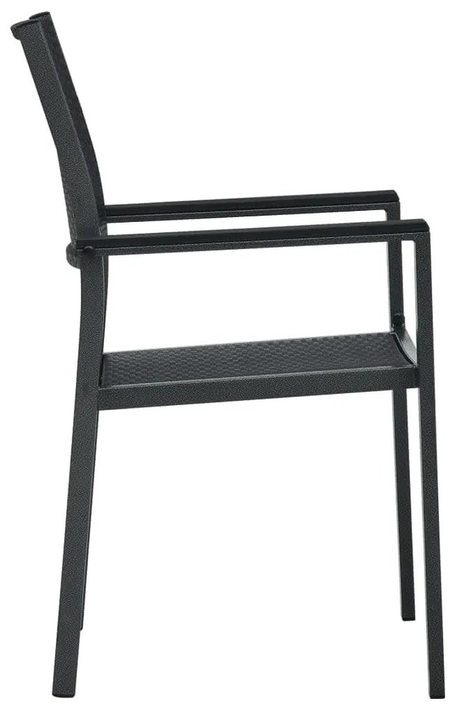 Set da pranzo da giardino 9 pz nero