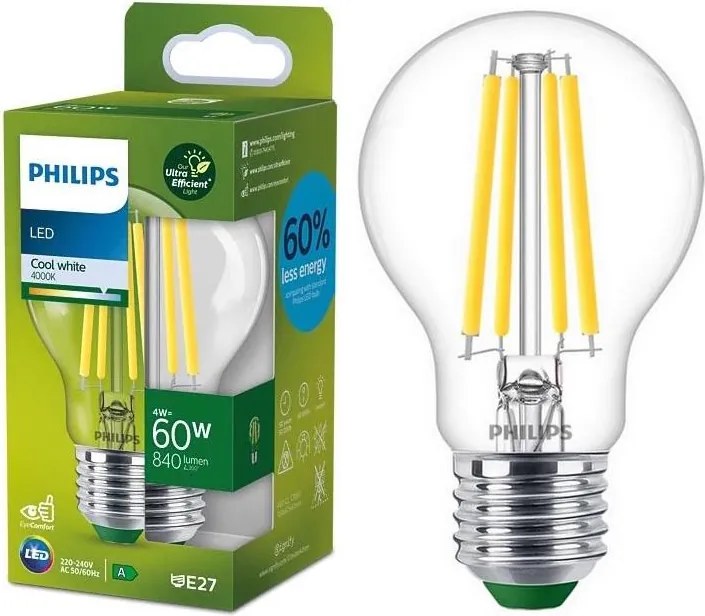 Lampadina LED VINTAGE Philips A60 E27/4W/230V 4000K