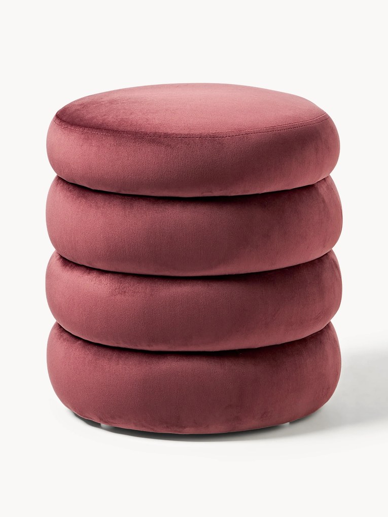 Pouf contenitore in velluto Alto