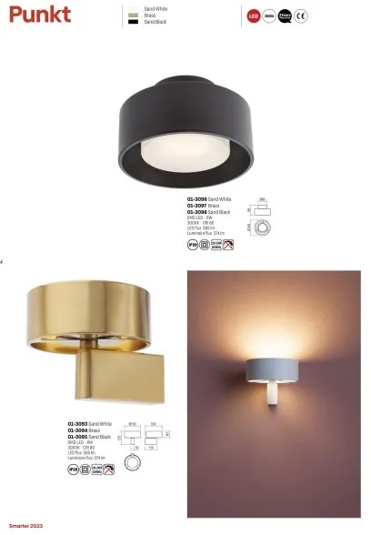 Redo 01-3096 - Plafoniera LED PUNKT LED/6W/230V bianco