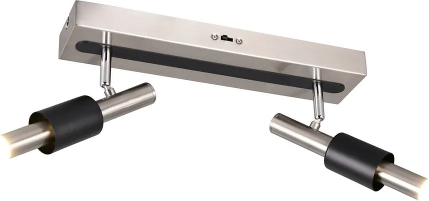 Faretto LED nero e argentato 20,5x42 cm Ikaris – Trio Select