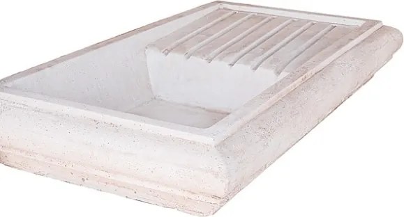 Lavabo Da Giardino In Cemento 100x50xh20 cm Brecciato Artistica Mediterranea Rosa