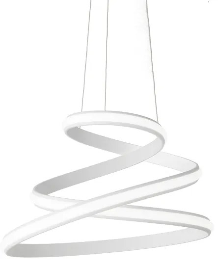 Lampada a sospensione moderna VUELTA a LED in metallo verniciato D57 cm BIANCO