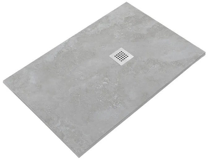 Piatto doccia SANYCCES in resina STRATO bianco L 90 x L 180 x H 2.7 cm opaco effetto pietra