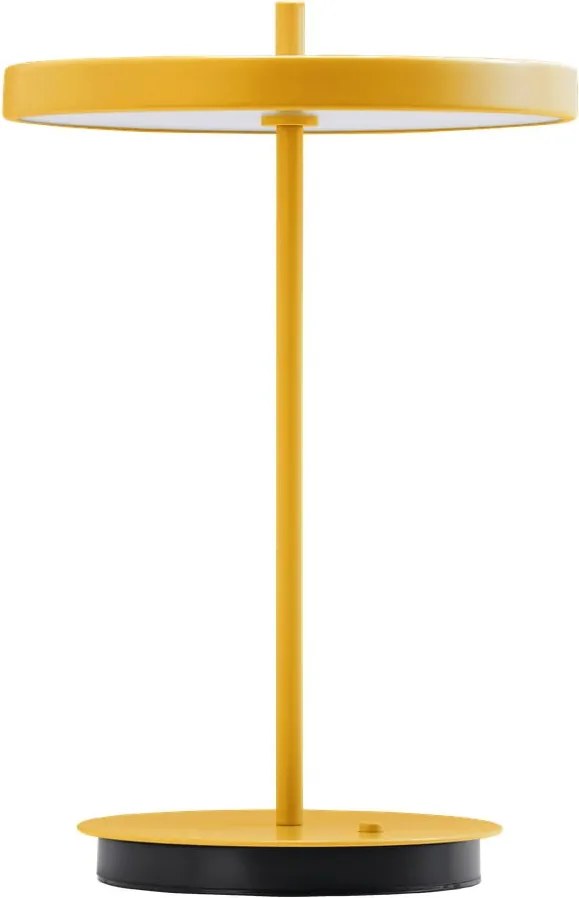 Lampada da tavolo LED gialla in metallo con paralume in metallo (altezza totale 31 cm) Asteria Move – UMAGE