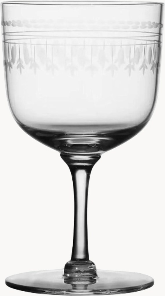 Set di 4 bicchieri da vino in cristallo soffiato Ovals