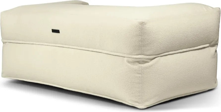 Puof a sacco color crema con rivestimento in bouclé Sofa MooG – SLOWDOWN