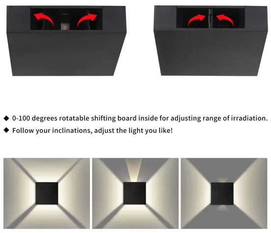 Brilagi - Applique da parete per esterni a LED QUADRAY LED/4W/230V nero IP65