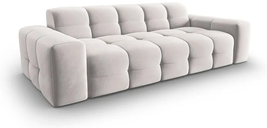 Divano in velluto grigio chiaro 222 cm Kendal - Micadoni Home