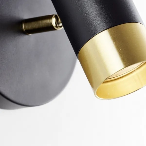 Brilliant - Faretto da parete a LED VIGOLO 1xGU10/5W/230V nero/oro
