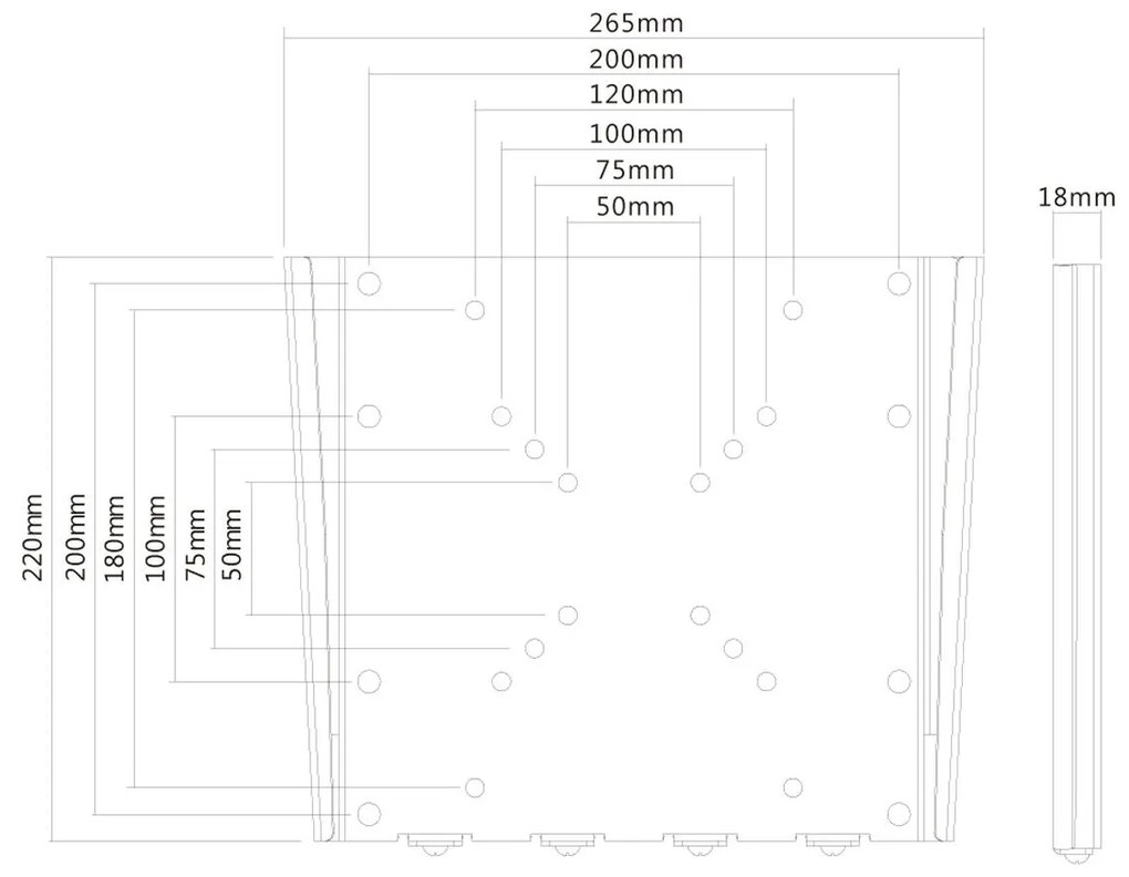 Supporto TV Fisso Neomounts FPMA-W110BLACK 10" 40" 35 kg